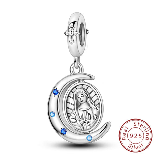 925 Silver Charms Beads Devil's Eye Cross Angel Charms Fit Original