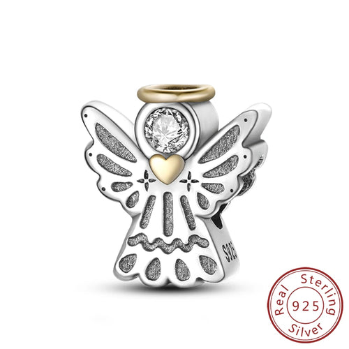 925 Silver Charms Beads Devil's Eye Cross Angel Charms Fit Original
