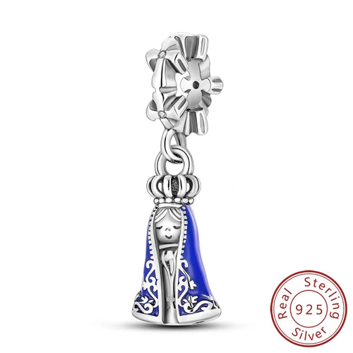 925 Silver Charms Beads Devil's Eye Cross Angel Charms Fit Original