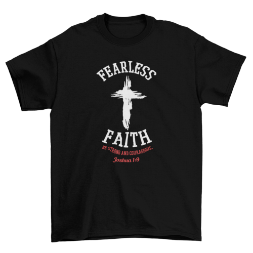 Fearless Faith Grunge Cross T-shirt