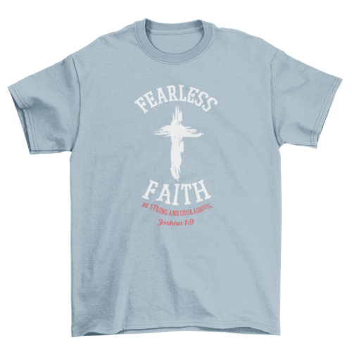 Fearless Faith Grunge Cross T-shirt