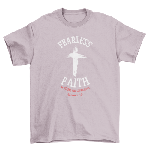 Fearless Faith Grunge Cross T-shirt