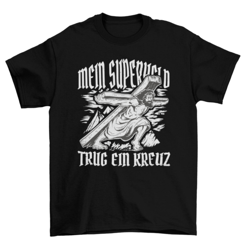 Jesus carrying cross religious t-shirt