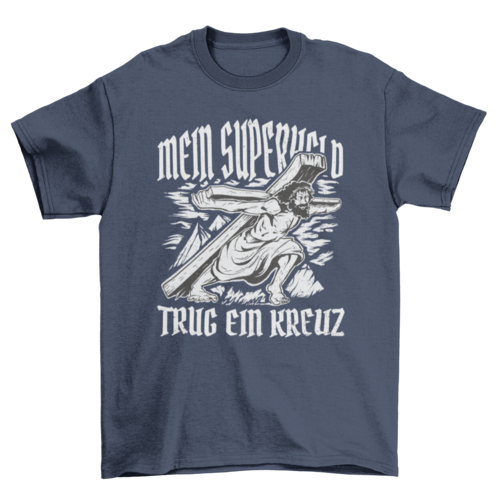Jesus carrying cross religious t-shirt