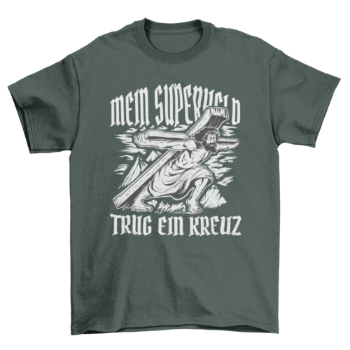 Jesus carrying cross religious t-shirt