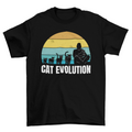 Cat evolution to human pet animal t-shirt