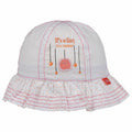 Infant Bucket Hat, It's A Girl Cranberry Cotton Printed Babies Hat,