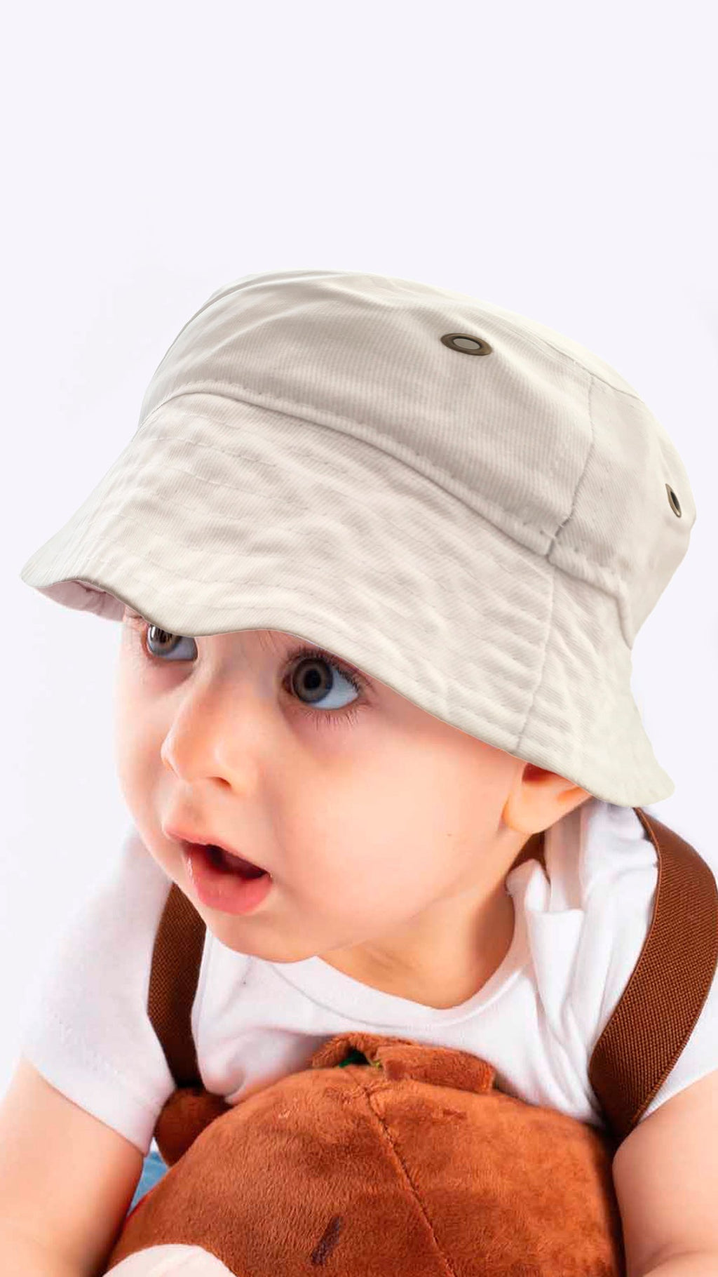 Bucket Hat for 4-8 Year Old Kids - Fedora Style Hat Faded Denim