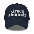 Embroidered Adjustable Baseball Cap - Grace Abounds - F/b
