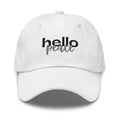Embroidered Adjustable Baseball Cap - Hello Peace - F/b