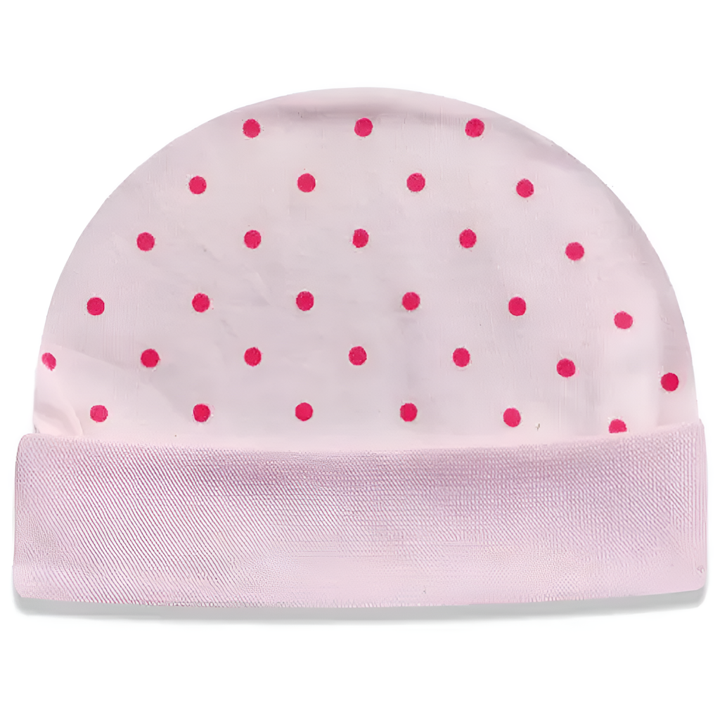 Soft Pure Cotton Babei's Head Cap Cute Print  Size 0-6 Months Color